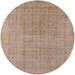 Round Mid-Century Modern Gold Brown Oriental Rug, urb940