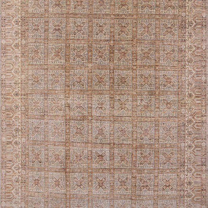 Mid-Century Modern Gold Brown Oriental Rug, urb940