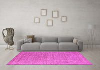 Machine Washable Oriental Pink Industrial Rug, wshurb940pnk