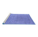 Sideview of Machine Washable Oriental Blue Industrial Rug, wshurb940blu