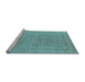 Sideview of Machine Washable Oriental Light Blue Industrial Rug, wshurb940lblu