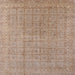 Square Mid-Century Modern Gold Brown Oriental Rug, urb940