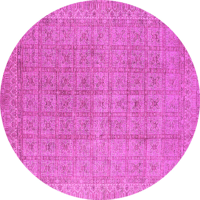 Round Oriental Pink Industrial Rug, urb940pnk
