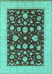 Oriental Turquoise Industrial Rug, urb941turq