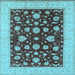 Square Oriental Light Blue Industrial Rug, urb941lblu