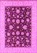 Machine Washable Oriental Pink Industrial Rug, wshurb941pnk