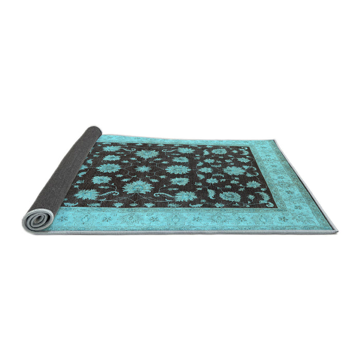 Sideview of Oriental Light Blue Industrial Rug, urb941lblu