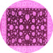 Round Oriental Pink Industrial Rug, urb941pnk