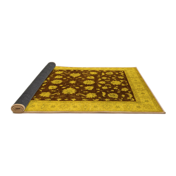 Sideview of Oriental Yellow Industrial Rug, urb941yw