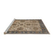 Sideview of Machine Washable Industrial Modern Camel Brown Rug, wshurb942