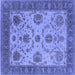 Square Machine Washable Oriental Blue Industrial Rug, wshurb942blu