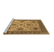 Sideview of Machine Washable Oriental Brown Industrial Rug, wshurb942brn