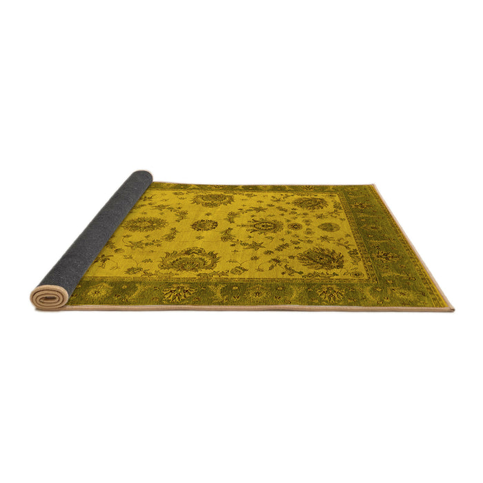Sideview of Oriental Yellow Industrial Rug, urb942yw