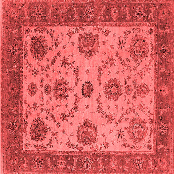 Machine Washable Oriental Red Industrial Rug, wshurb942red