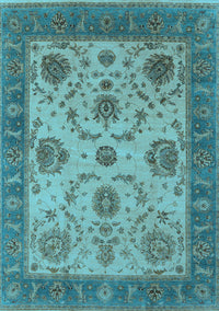 Oriental Light Blue Industrial Rug, urb942lblu