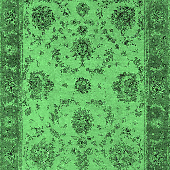 Machine Washable Oriental Emerald Green Industrial Area Rugs, wshurb942emgrn