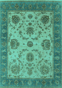 Oriental Turquoise Industrial Rug, urb942turq