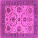 Square Machine Washable Oriental Pink Industrial Rug, wshurb942pnk