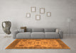 Machine Washable Oriental Orange Industrial Area Rugs in a Living Room, wshurb942org