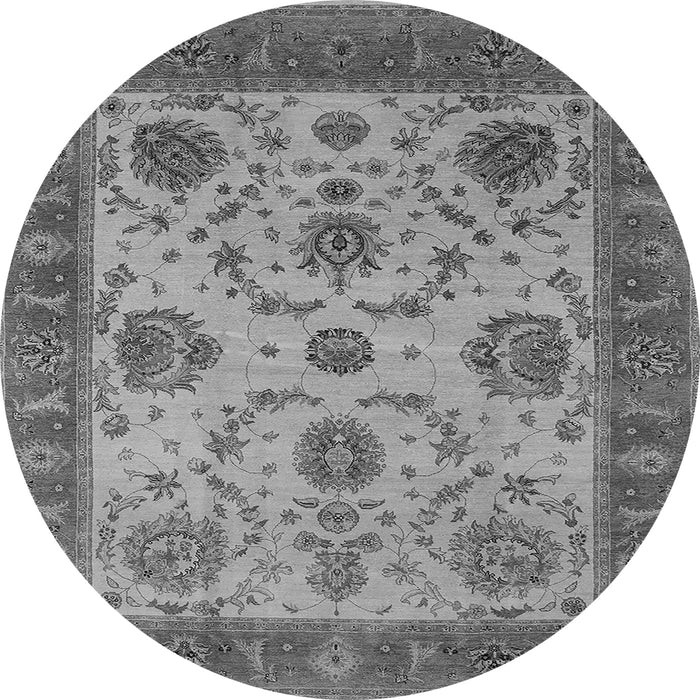 Round Oriental Gray Industrial Rug, urb942gry