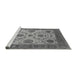 Sideview of Machine Washable Oriental Gray Industrial Rug, wshurb942gry