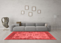 Machine Washable Oriental Red Industrial Rug, wshurb942red