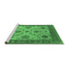 Sideview of Machine Washable Oriental Emerald Green Industrial Area Rugs, wshurb942emgrn