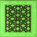 Square Oriental Green Industrial Rug, urb943grn