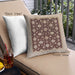 Front View of Mid-Century Modern Urban Square Brown Throw Pillow, 18 inch by 18 inch, pwurb943