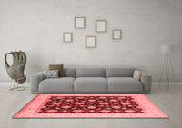 Machine Washable Oriental Red Industrial Rug, wshurb943red