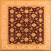 Square Oriental Orange Industrial Rug, urb943org