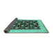 Sideview of Oriental Turquoise Industrial Rug, urb943turq