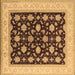 Square Oriental Brown Industrial Rug, urb943brn