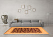 Machine Washable Oriental Orange Industrial Area Rugs in a Living Room, wshurb943org