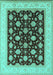 Oriental Turquoise Industrial Rug, urb943turq