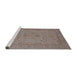 Sideview of Machine Washable Industrial Modern Rose Dust Purple Rug, wshurb944