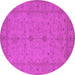 Round Oriental Pink Industrial Rug, urb944pnk