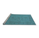 Sideview of Machine Washable Oriental Light Blue Industrial Rug, wshurb944lblu