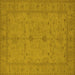 Square Oriental Yellow Industrial Rug, urb944yw