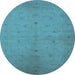 Round Oriental Light Blue Industrial Rug, urb945lblu