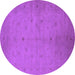 Round Oriental Purple Industrial Rug, urb945pur