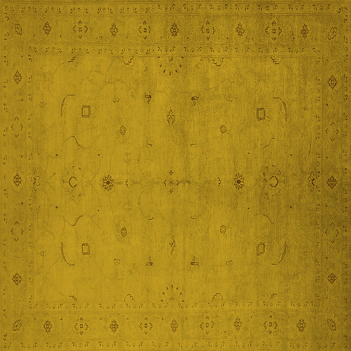 Square Oriental Yellow Industrial Rug, urb945yw