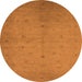 Round Oriental Orange Industrial Rug, urb945org