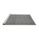 Sideview of Machine Washable Oriental Gray Industrial Rug, wshurb945gry