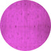 Round Oriental Pink Industrial Rug, urb945pnk