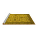 Sideview of Machine Washable Oriental Yellow Industrial Rug, wshurb946yw