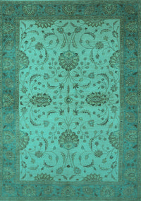 Oriental Turquoise Industrial Rug, urb946turq