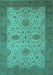 Oriental Turquoise Industrial Rug, urb946turq