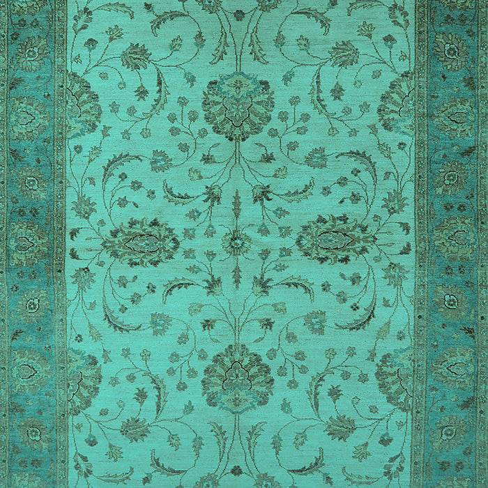 Oriental Turquoise Industrial Rug, urb946turq