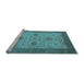 Sideview of Machine Washable Oriental Light Blue Industrial Rug, wshurb946lblu